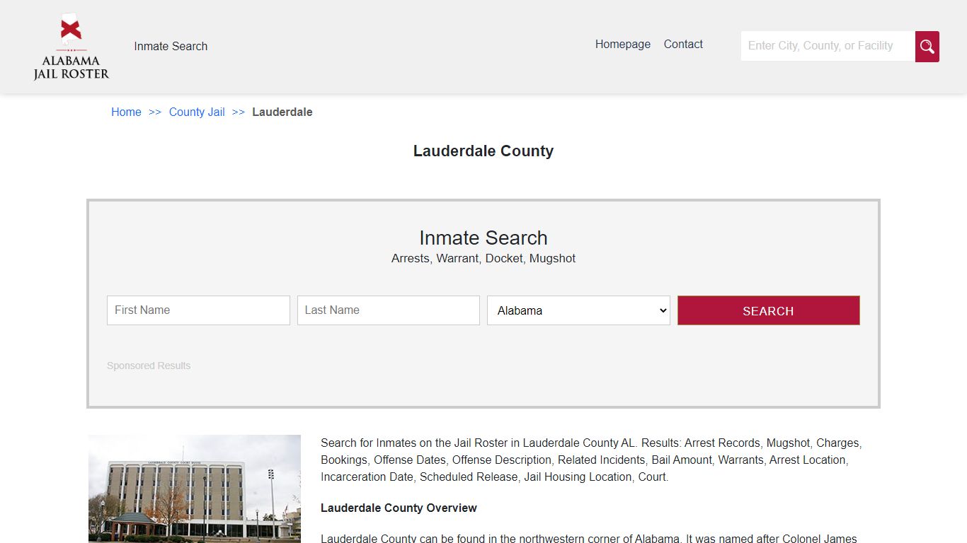 Lauderdale County | Alabama Jail Inmate Search